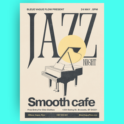 Jazz Night - Piano Bleue Vague Flow