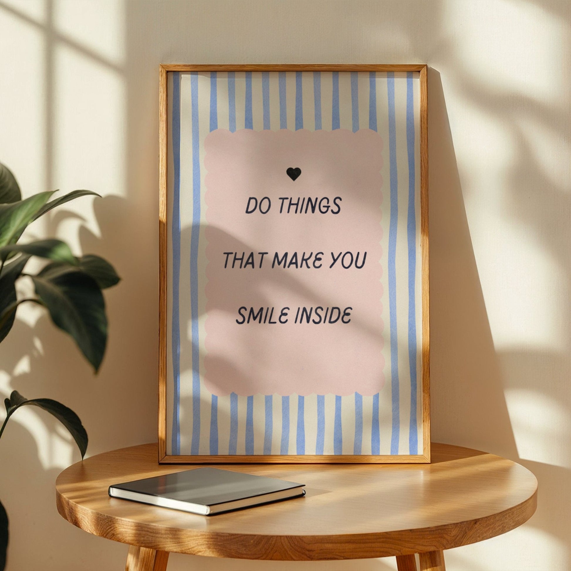 Smile Inside Bleue Vague Flow Print Material