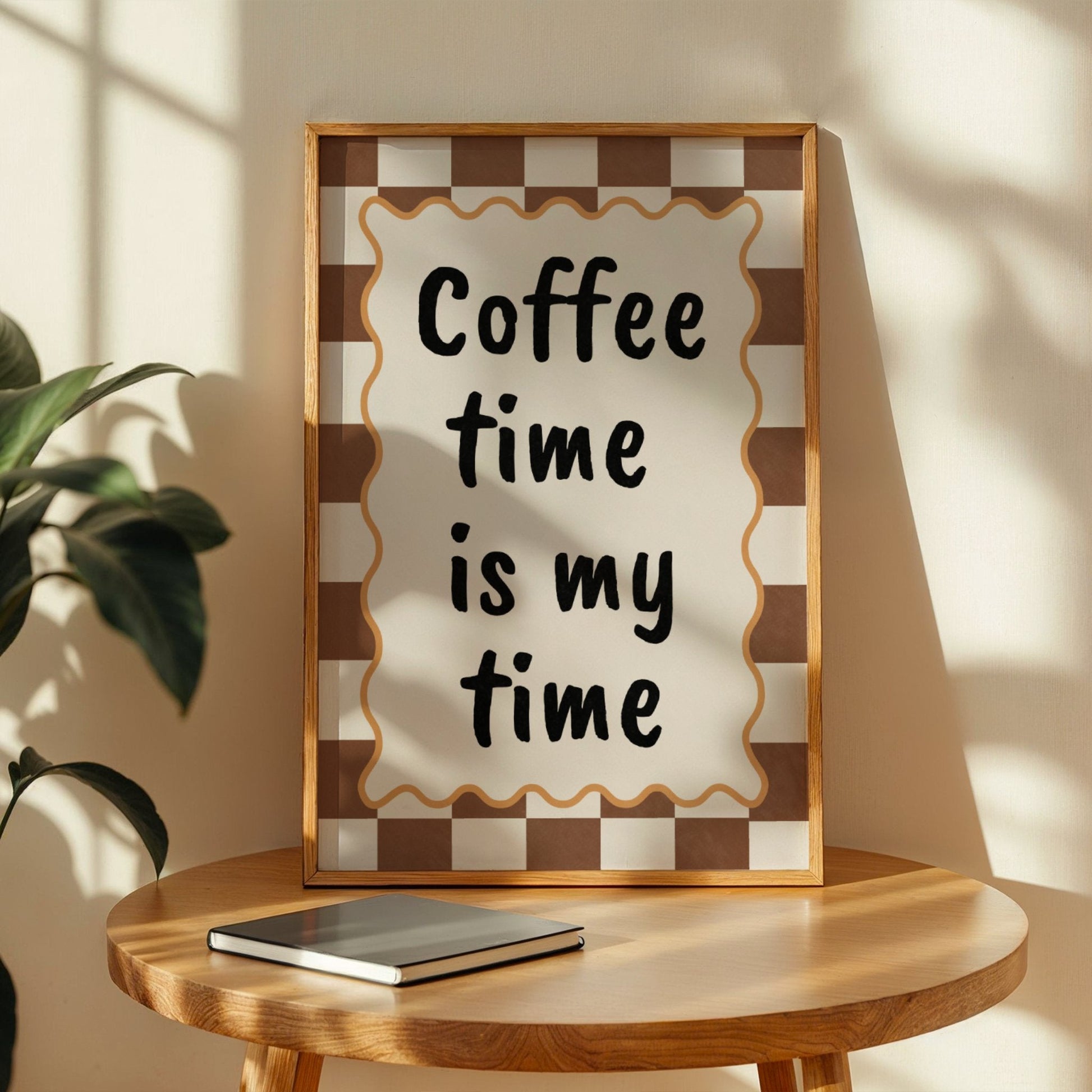 Coffee Time Is My Time Bleue Vague Flow Print Material