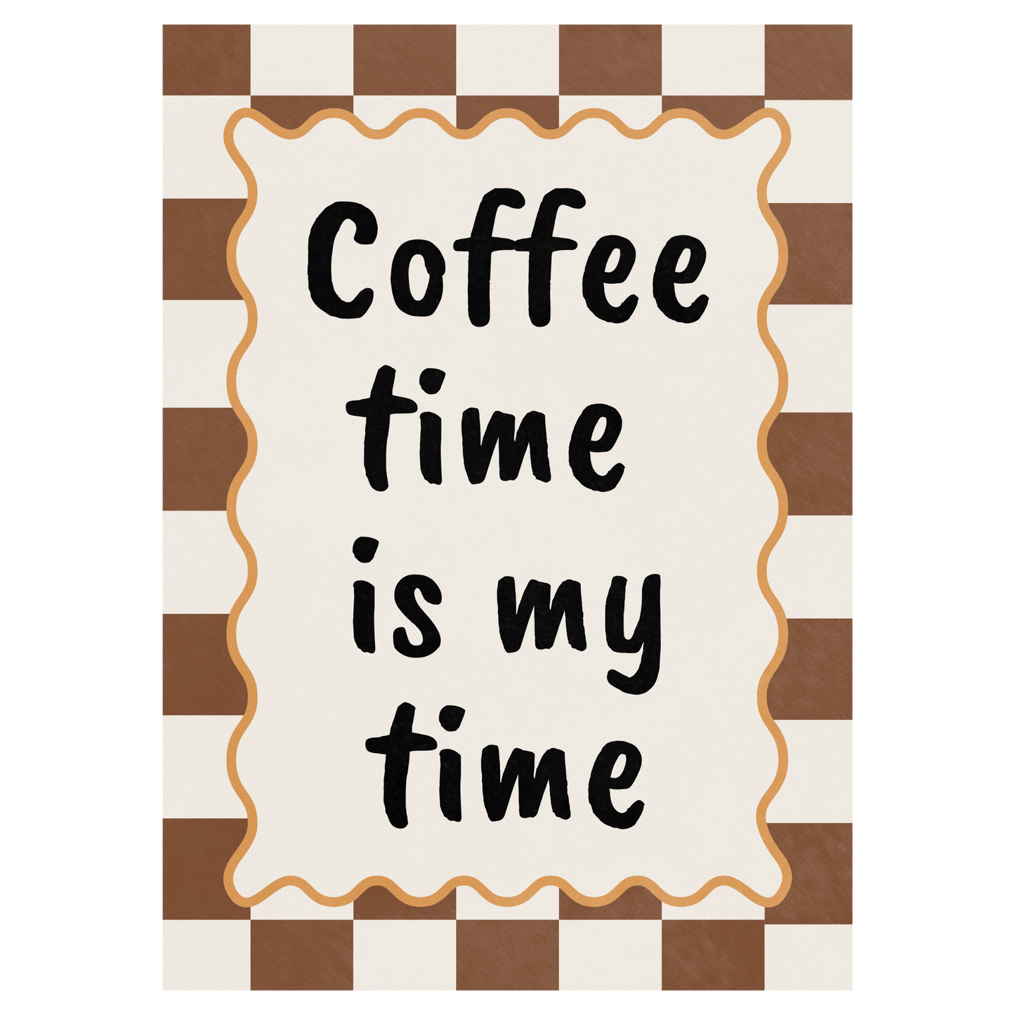 Coffee Time Is My Time Bleue Vague Flow Print Material