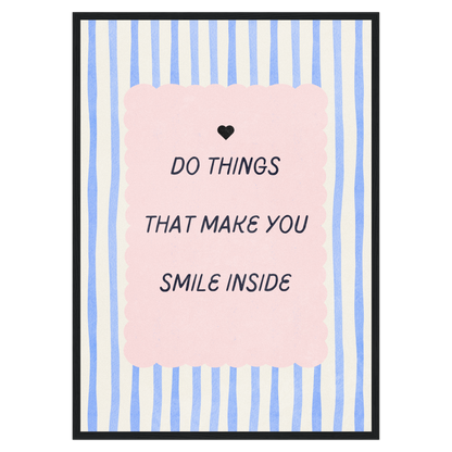 Smile Inside Bleue Vague Flow Print Material