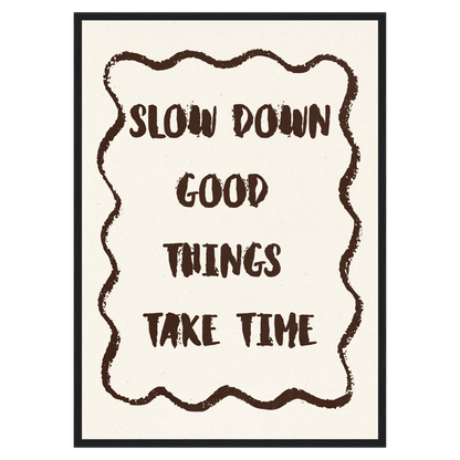 Slow Down Bleue Vague Flow Print Material