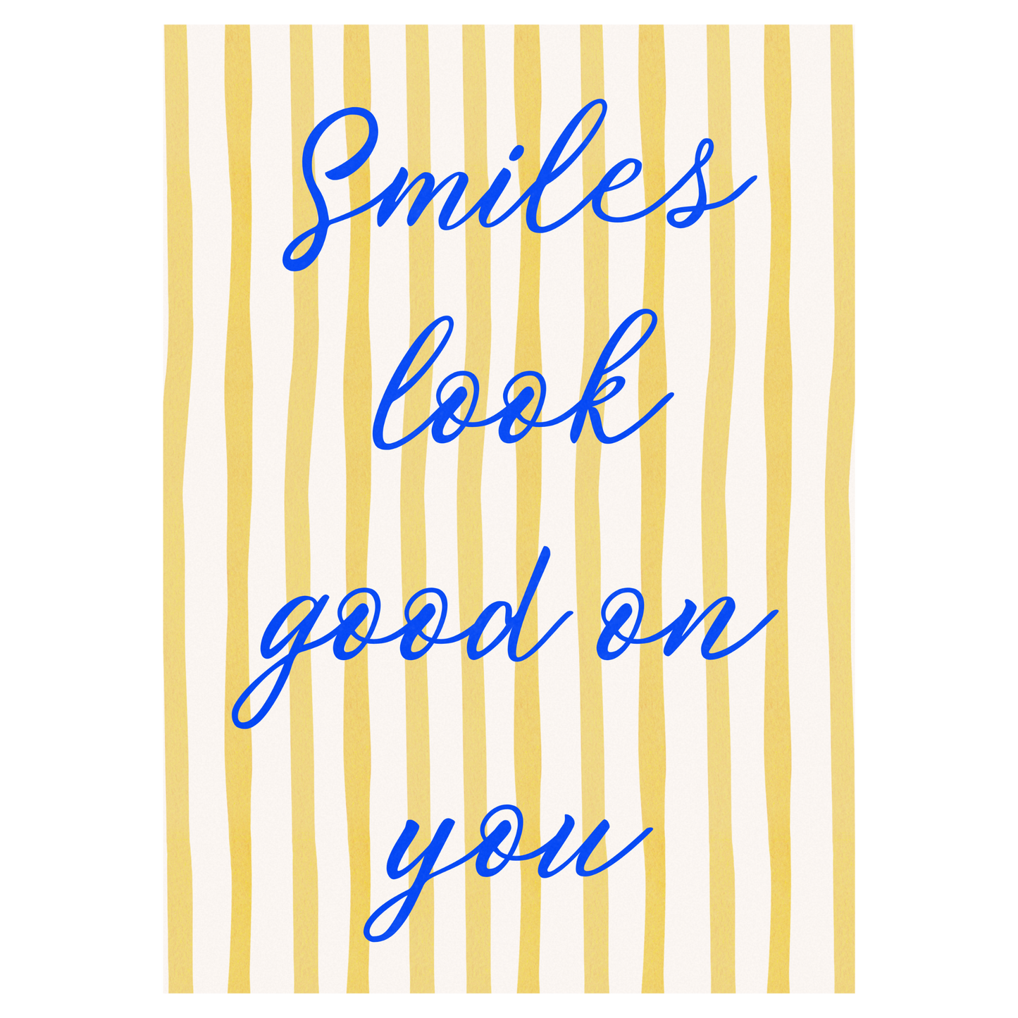 Smiles Look Good On You Bleue Vague Flow Print Material