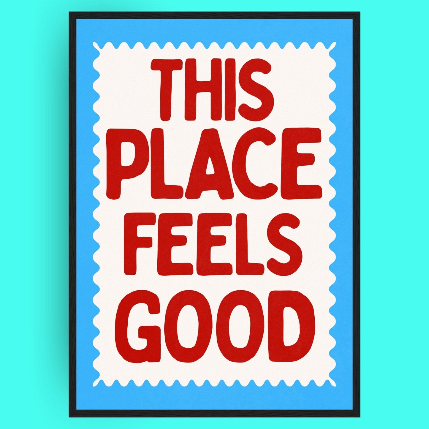 This Place Feels Good Bleue Vague Flow Print Material