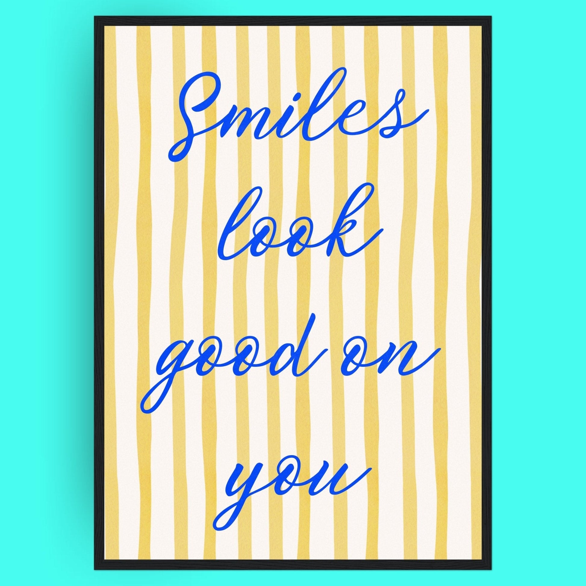 Smiles Look Good On You Bleue Vague Flow Print Material