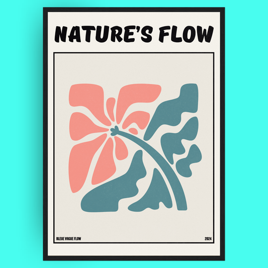 Poster Flower's Flow - 8 Bleue Vague Flow