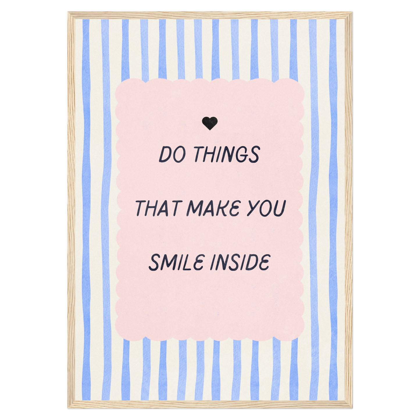 Smile Inside Bleue Vague Flow Print Material