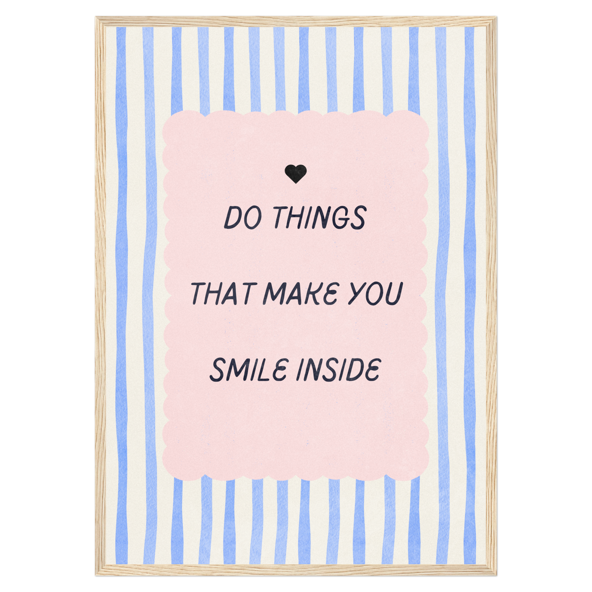 Smile Inside Bleue Vague Flow Print Material