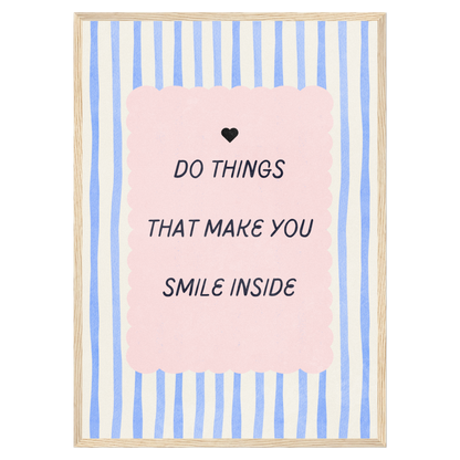 Smile Inside Bleue Vague Flow Print Material