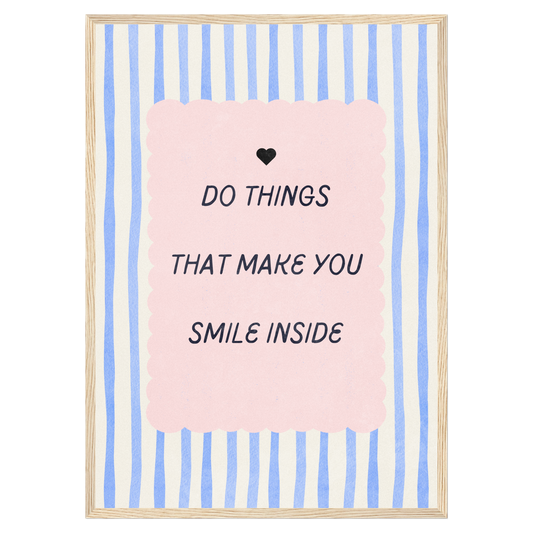 Smile Inside Bleue Vague Flow Print Material