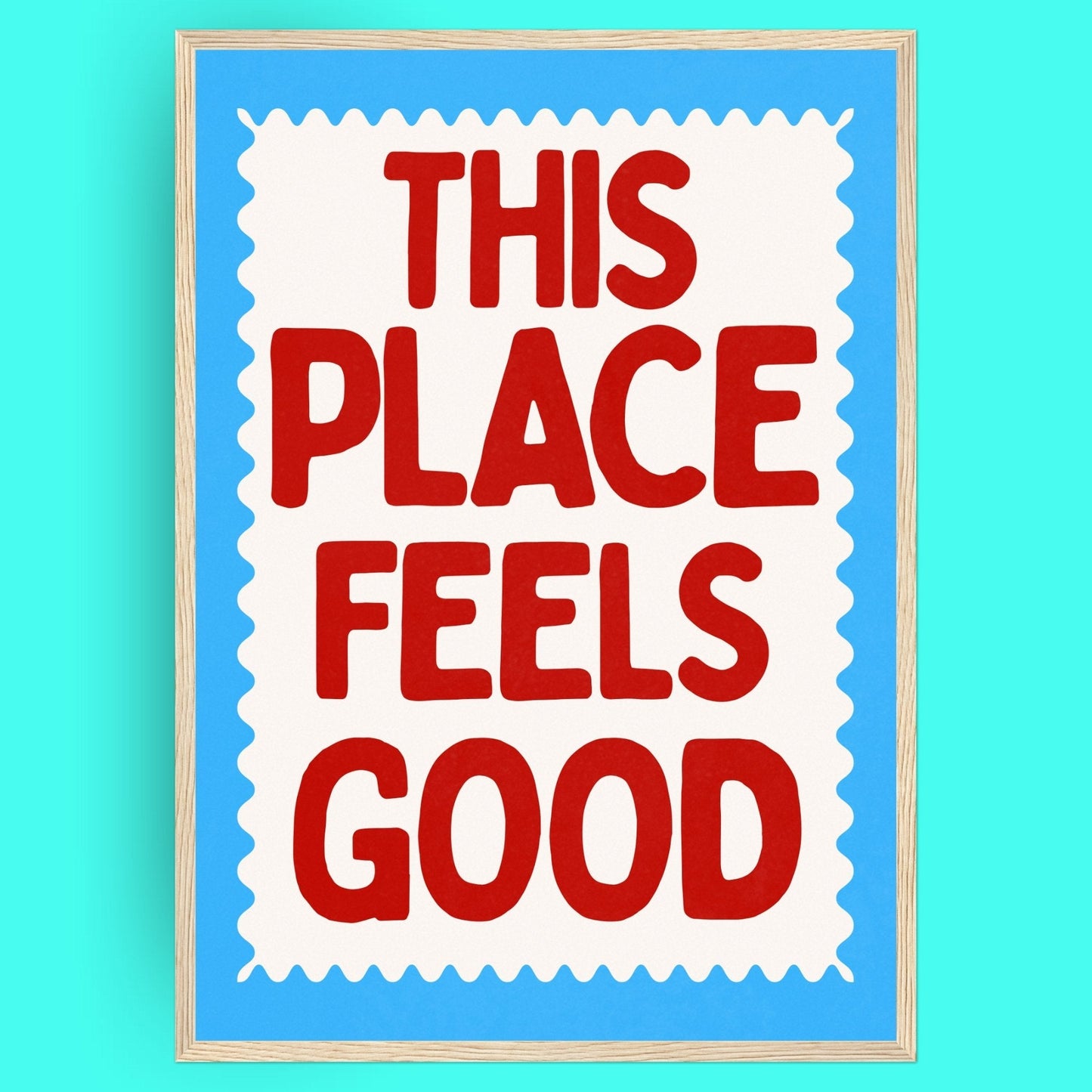 This Place Feels Good Bleue Vague Flow Print Material