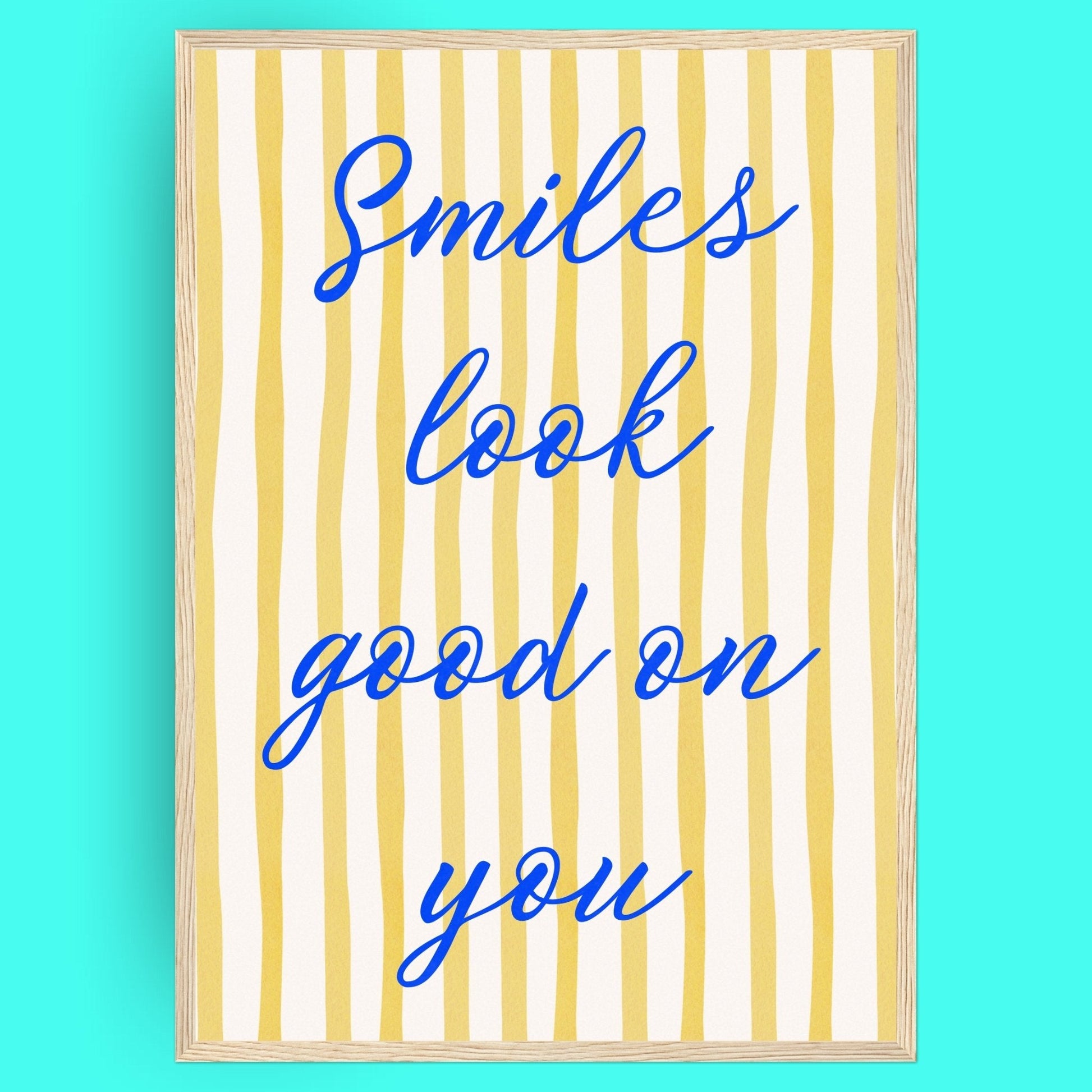 Smiles Look Good On You Bleue Vague Flow Print Material