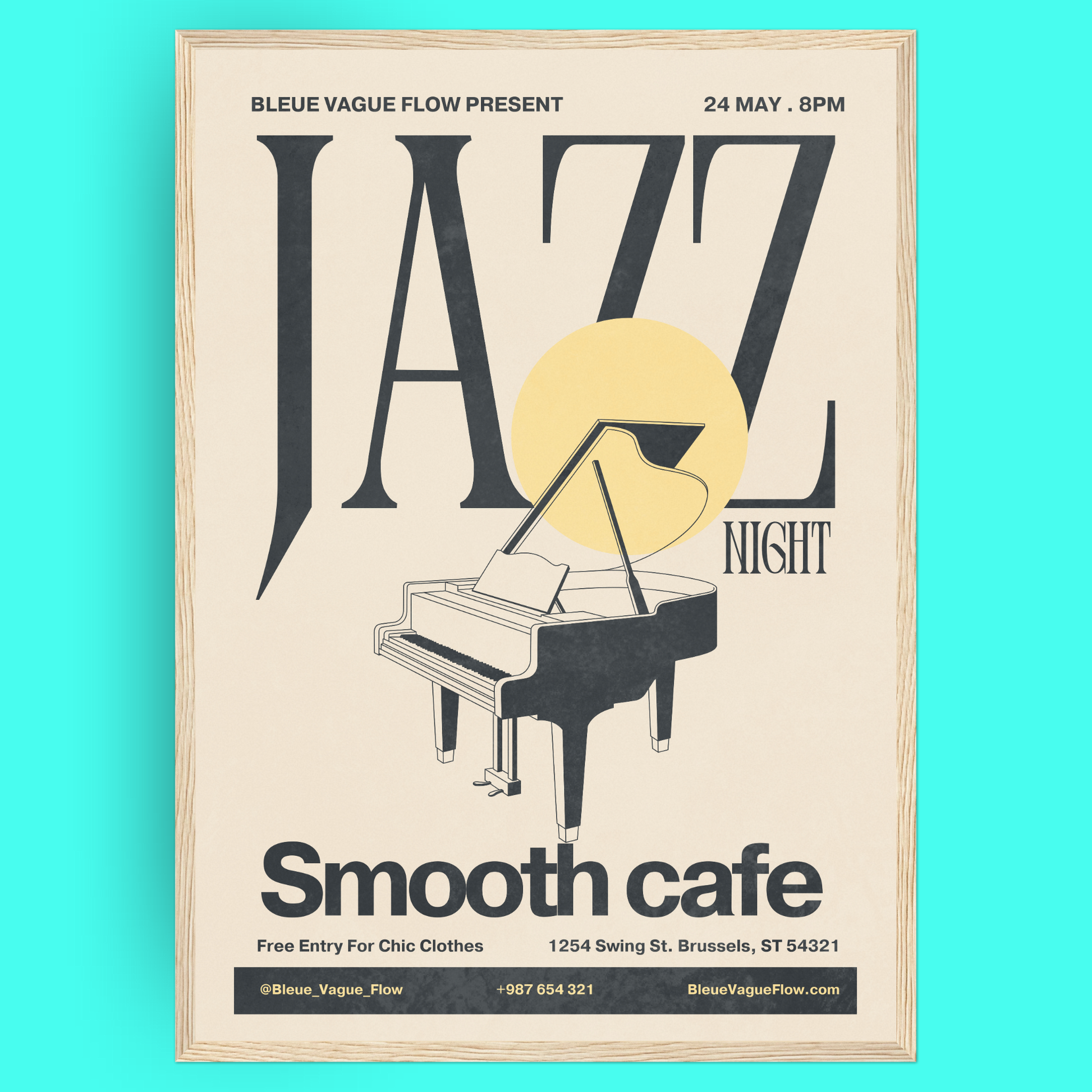 Jazz Night - Piano Bleue Vague Flow