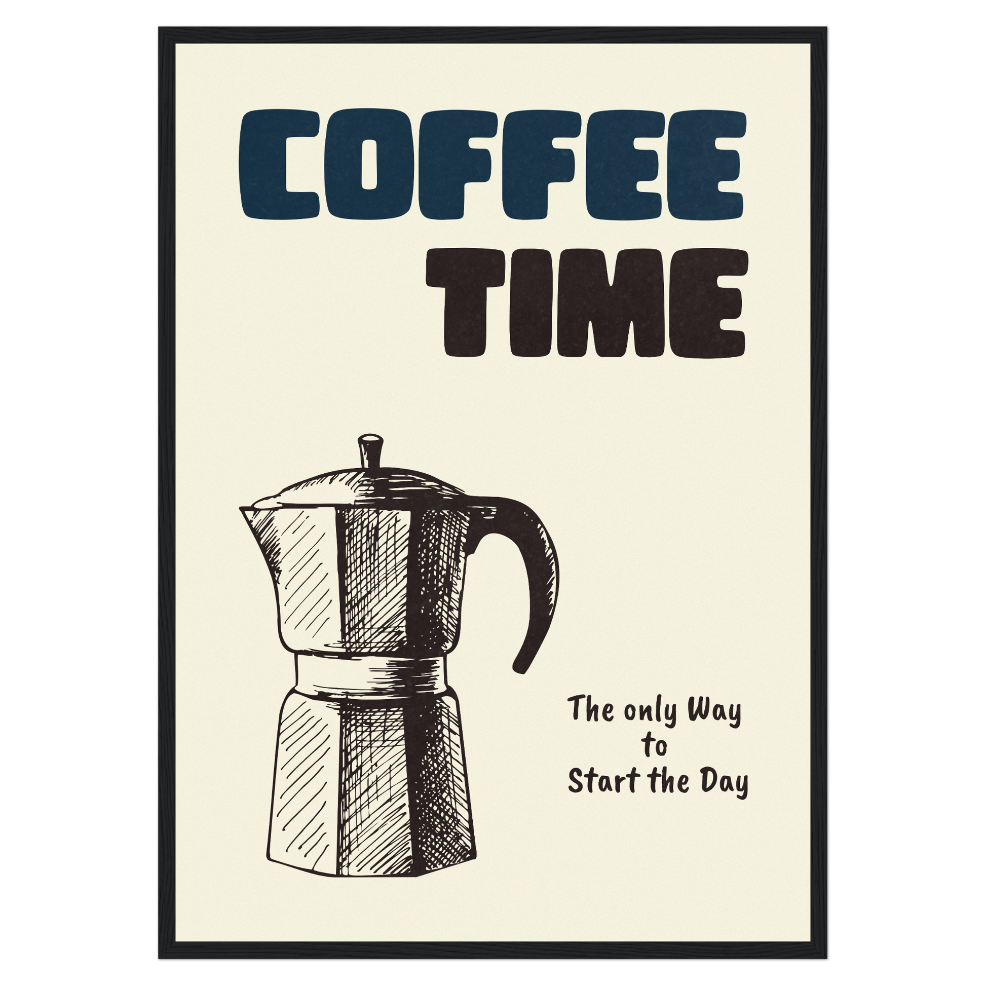 Coffe Time - Cafetière Italienne Bleue Vague Flow