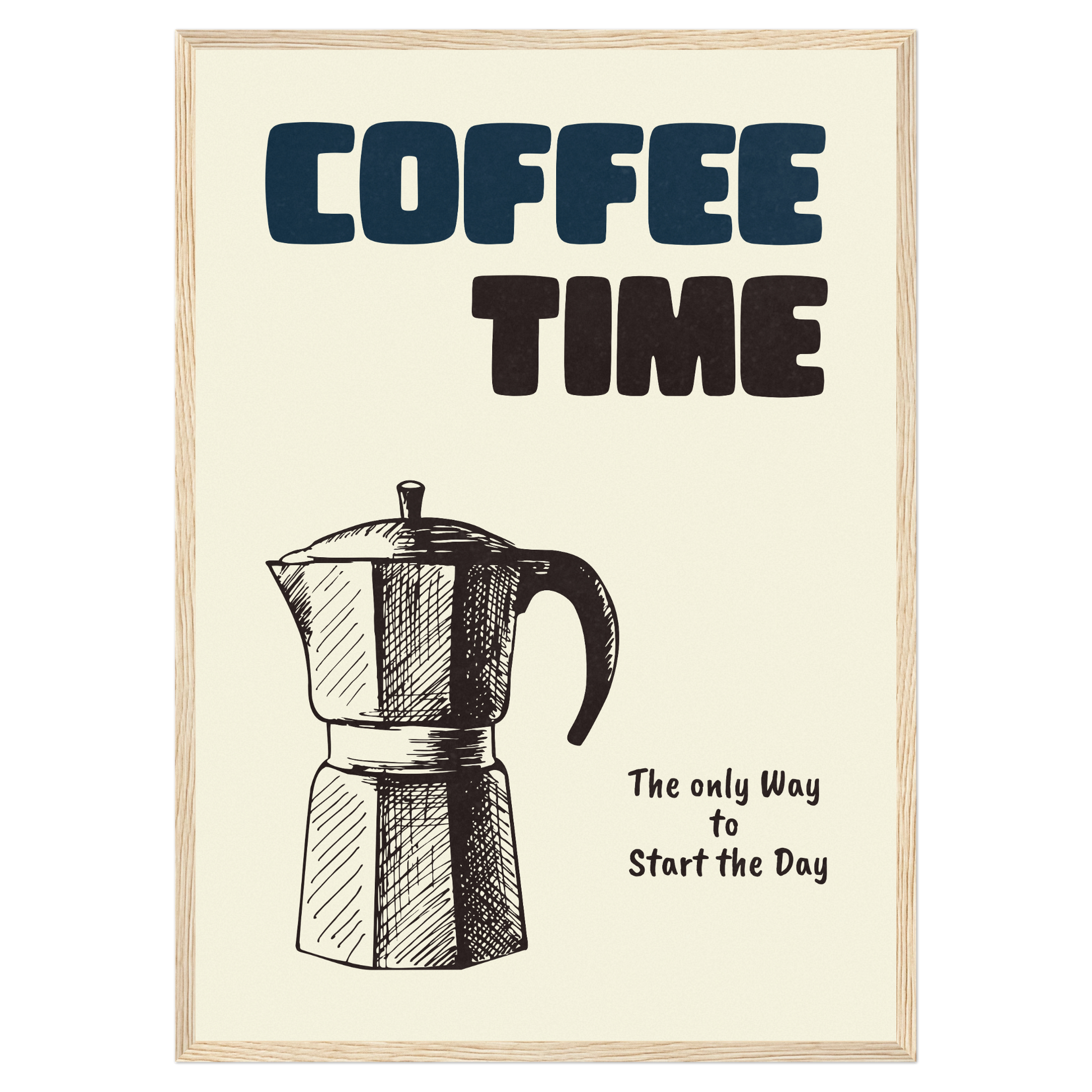 Coffe Time - Cafetière Italienne Bleue Vague Flow