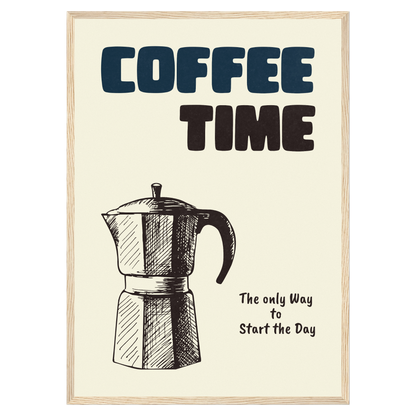 Coffe Time - Cafetière Italienne Bleue Vague Flow