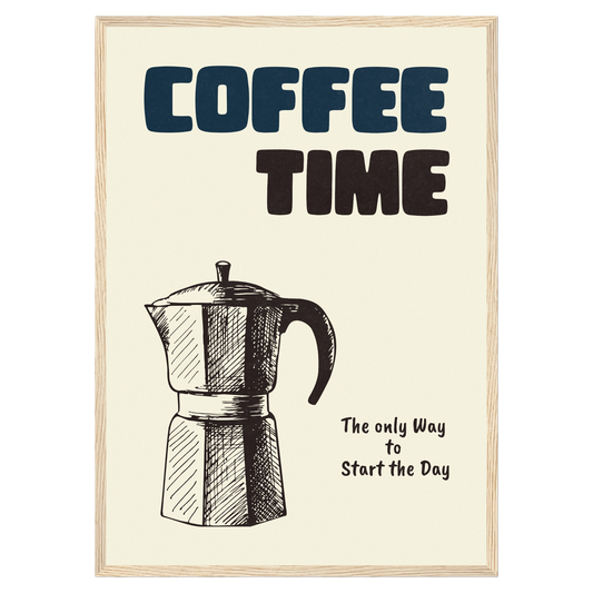 Coffe Time - Cafetière Italienne Bleue Vague Flow