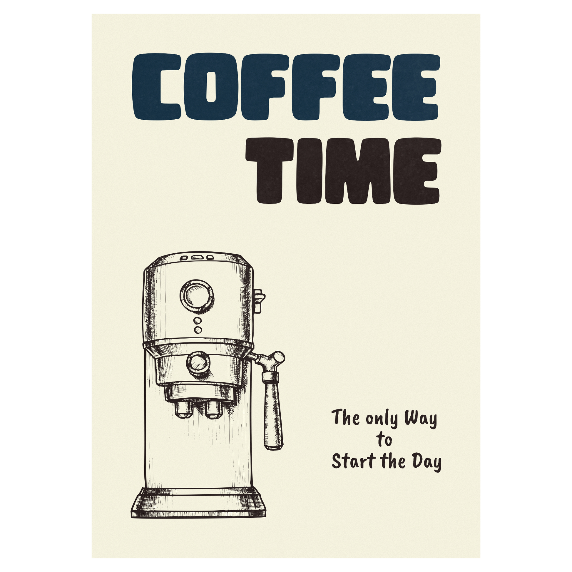 Coffe Time - Expresso Machine Bleue Vague Flow