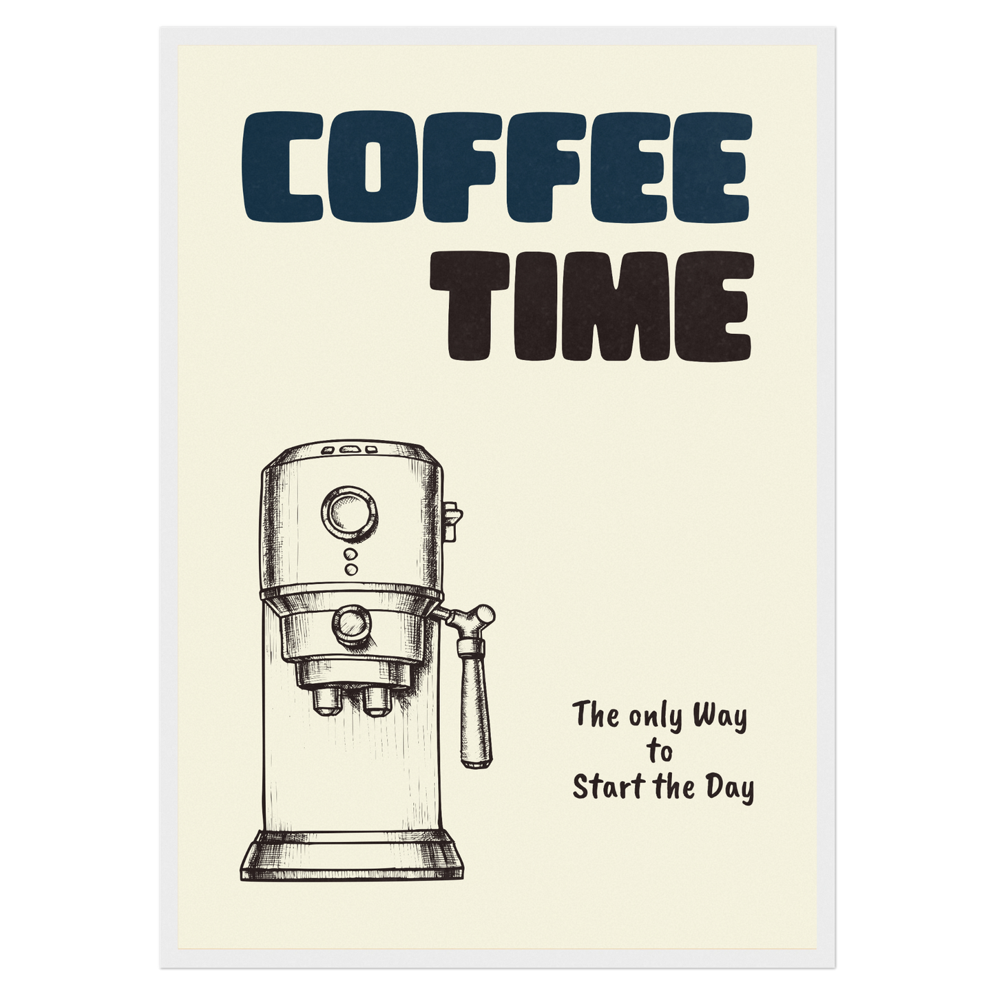 Coffe Time - Expresso Machine Bleue Vague Flow