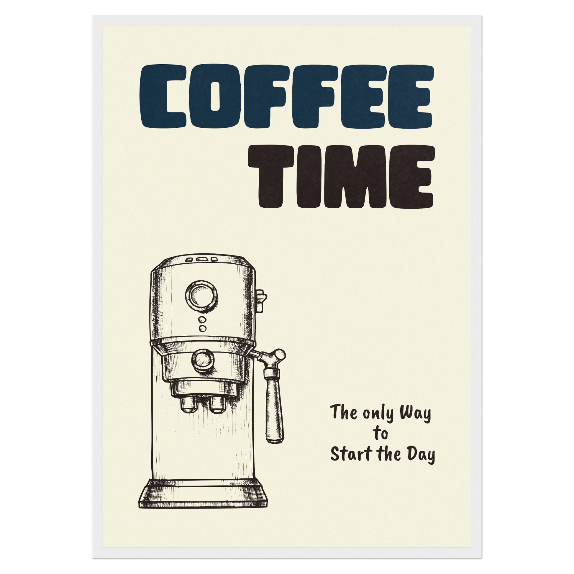 Coffe Time - Expresso Machine Bleue Vague Flow