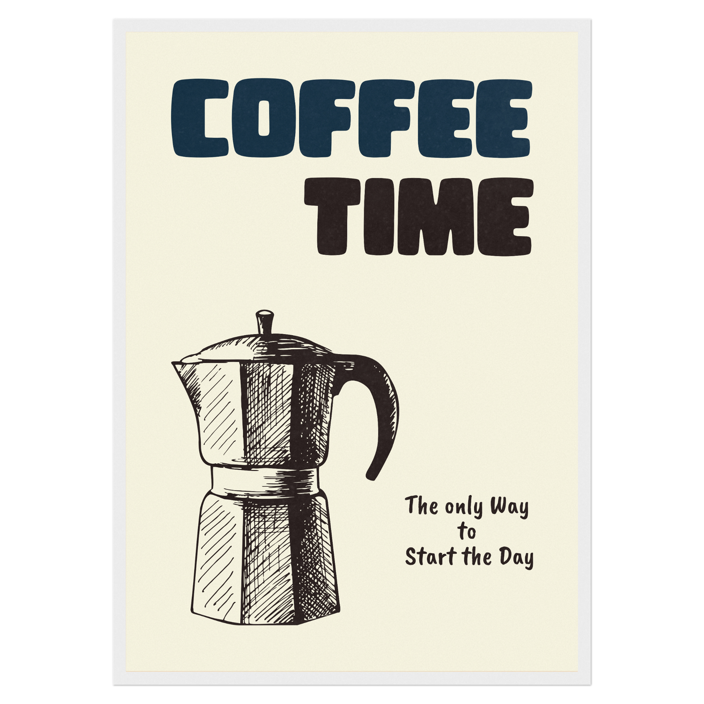 Coffe Time - Cafetière Italienne Bleue Vague Flow