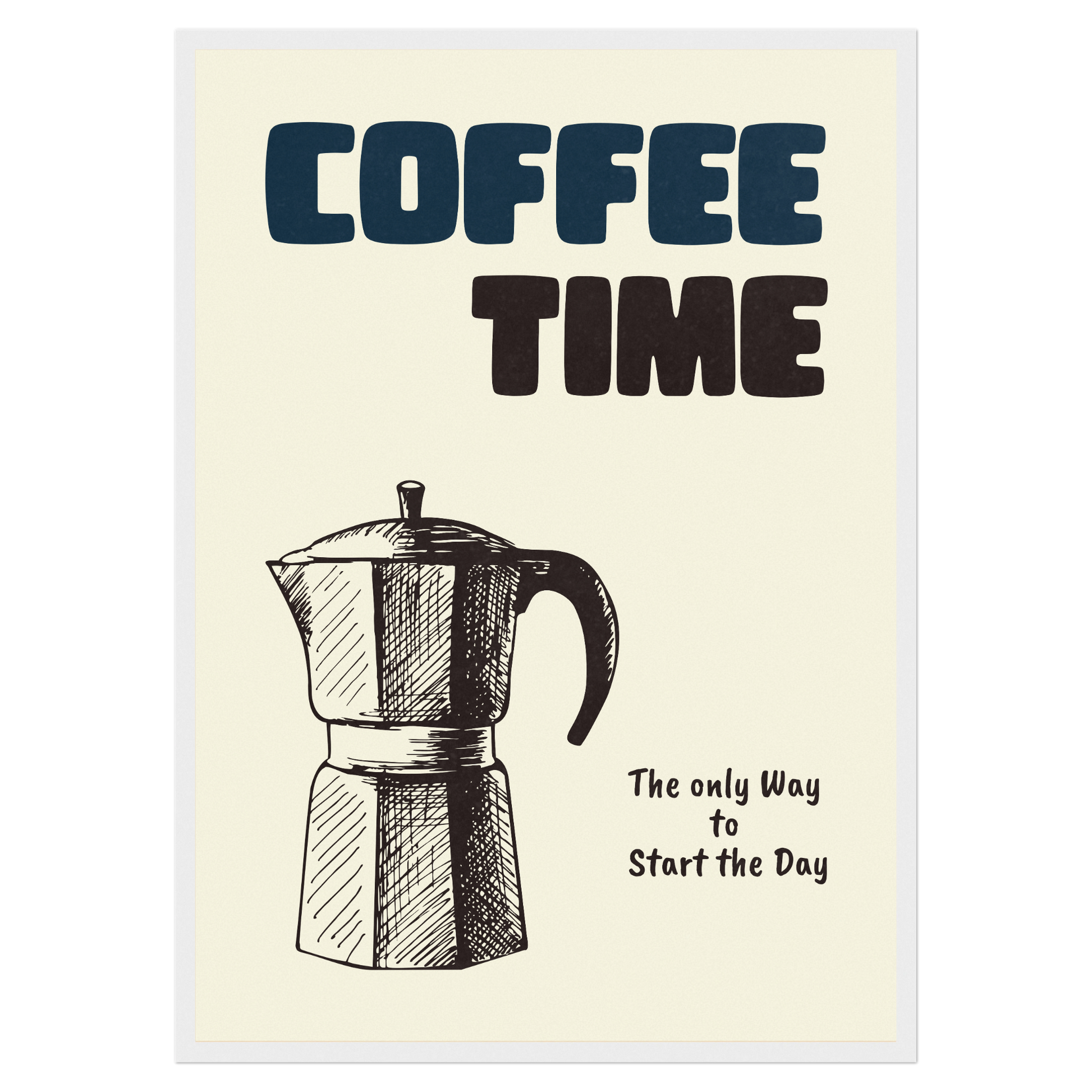 Coffe Time - Cafetière Italienne Bleue Vague Flow