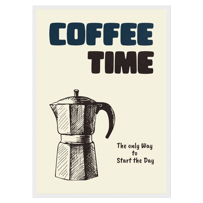 Coffe Time - Cafetière Italienne Bleue Vague Flow