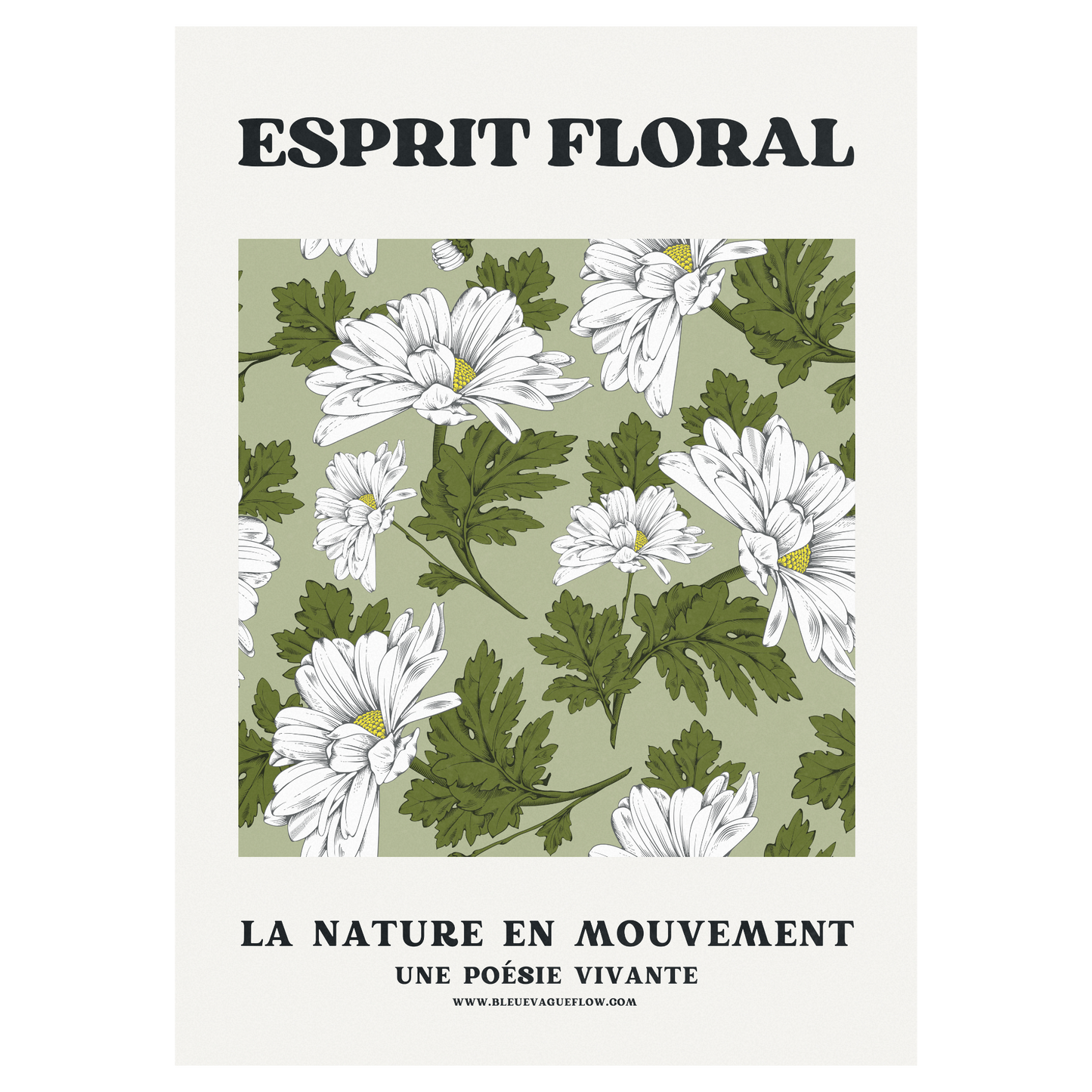 Esprit Floral - Sérénité Bleue Vague Flow