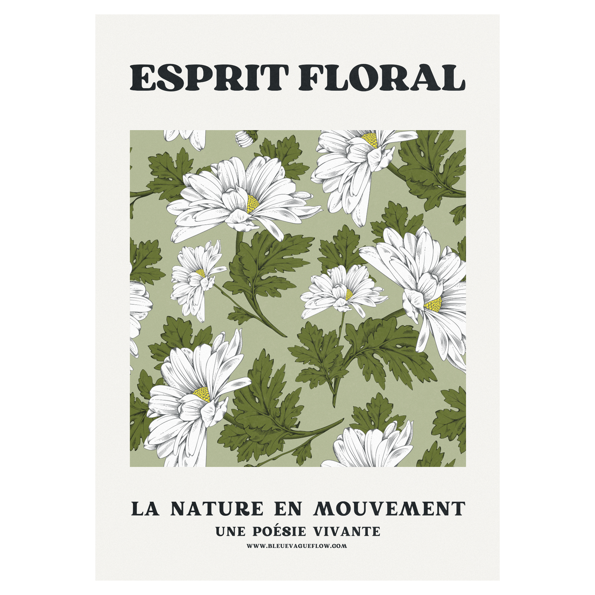 Esprit Floral - Sérénité Bleue Vague Flow