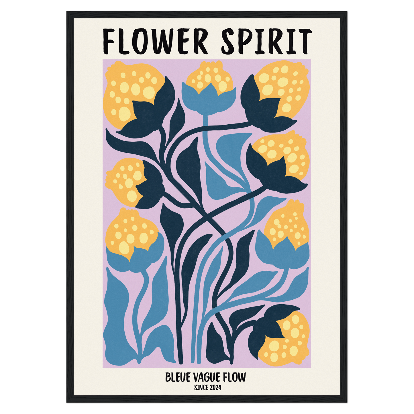 Flower Spirit - Paix colorée Bleue Vague Flow