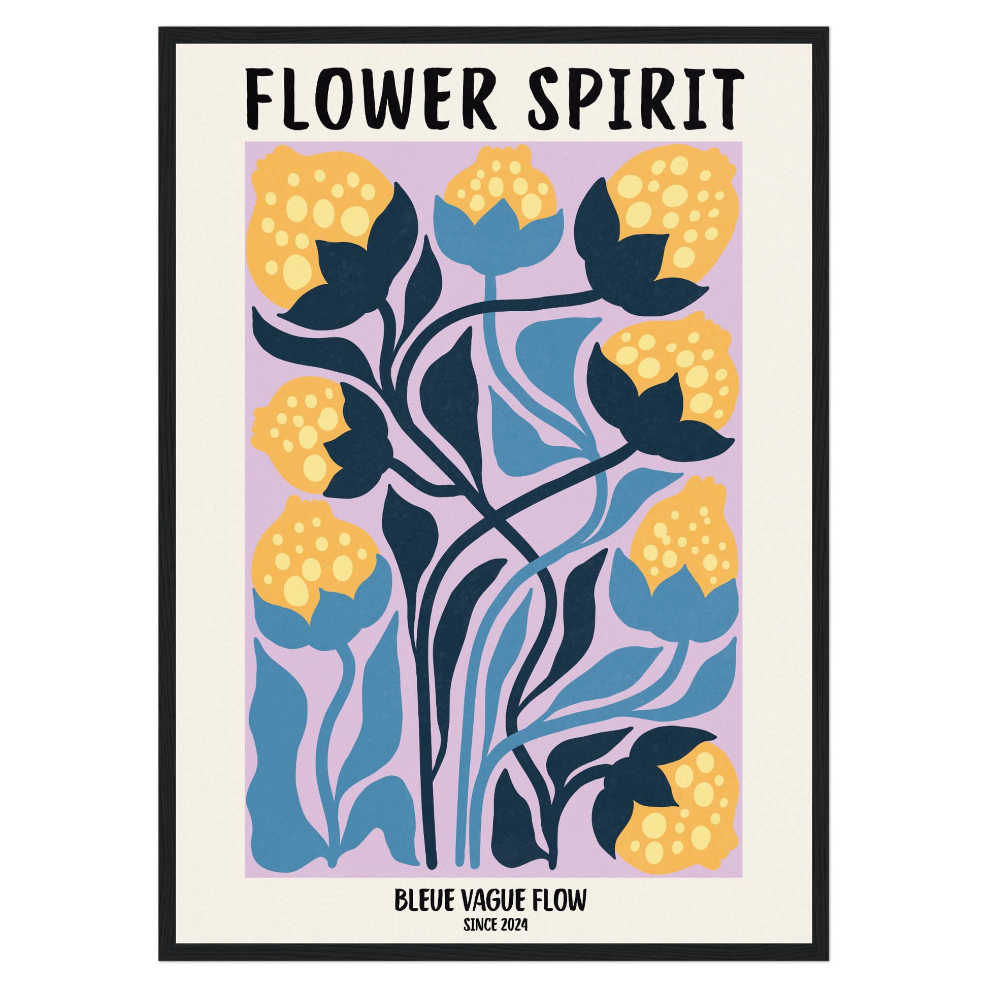 Flower Spirit - Paix colorée Bleue Vague Flow