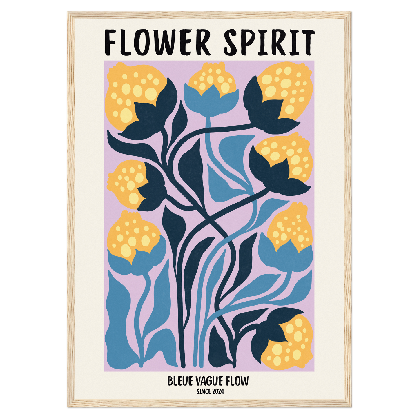 Flower Spirit - Paix colorée Bleue Vague Flow