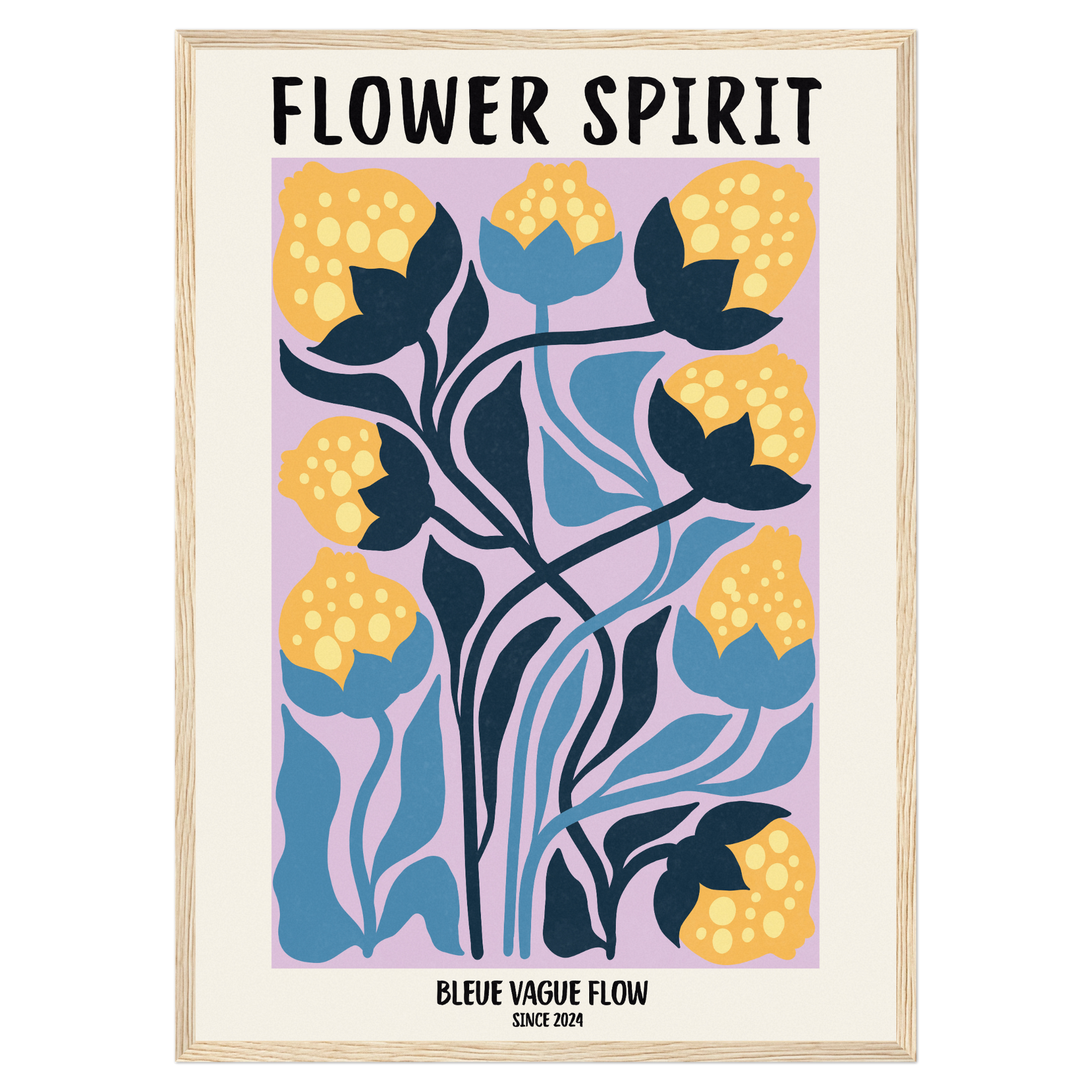 Flower Spirit - Paix colorée Bleue Vague Flow