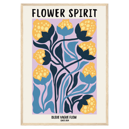 Flower Spirit - Paix colorée Bleue Vague Flow