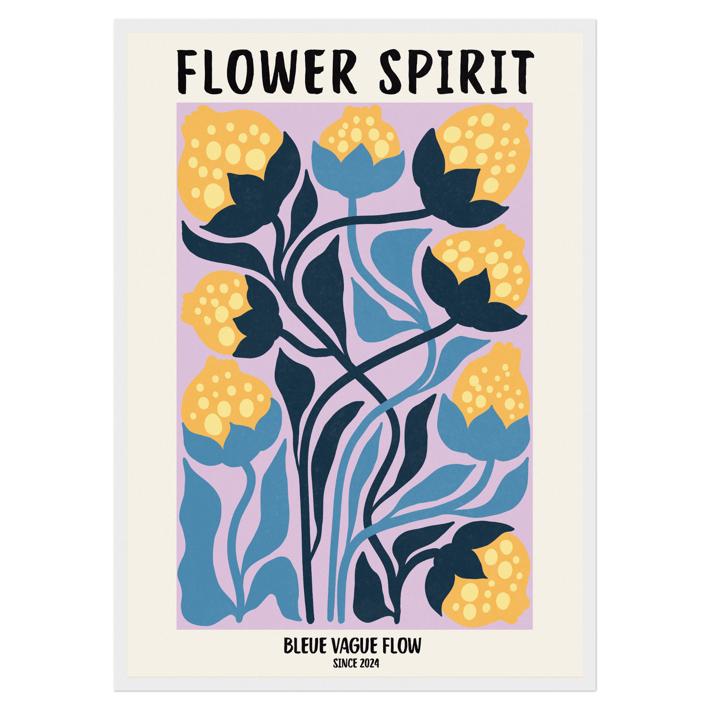 Flower Spirit - Paix colorée Bleue Vague Flow
