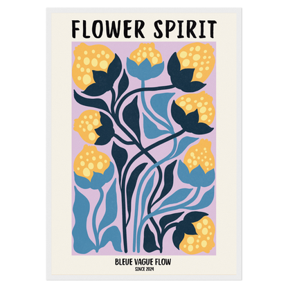 Flower Spirit - Paix colorée Bleue Vague Flow