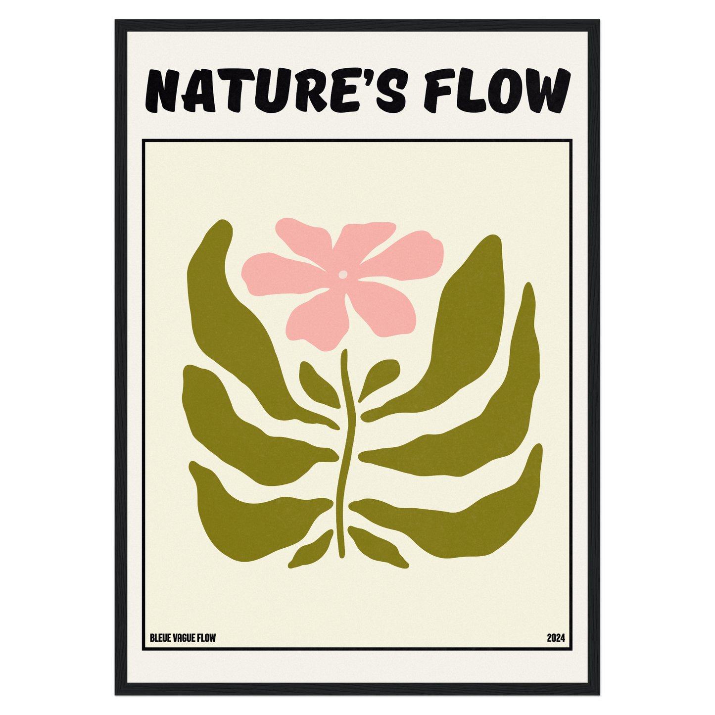 Poster Flower's Flow - Rosée Bleue Vague Flow
