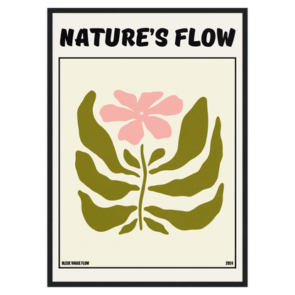 Poster Flower's Flow - Rosée Bleue Vague Flow