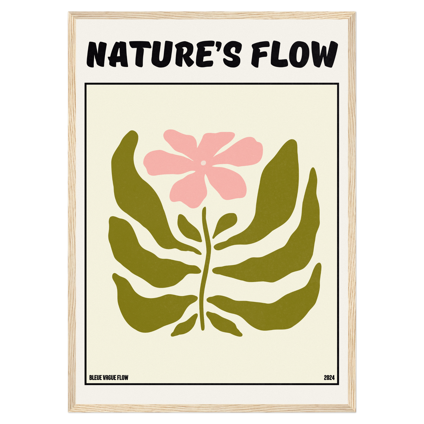Poster Flower's Flow - Rosée Bleue Vague Flow