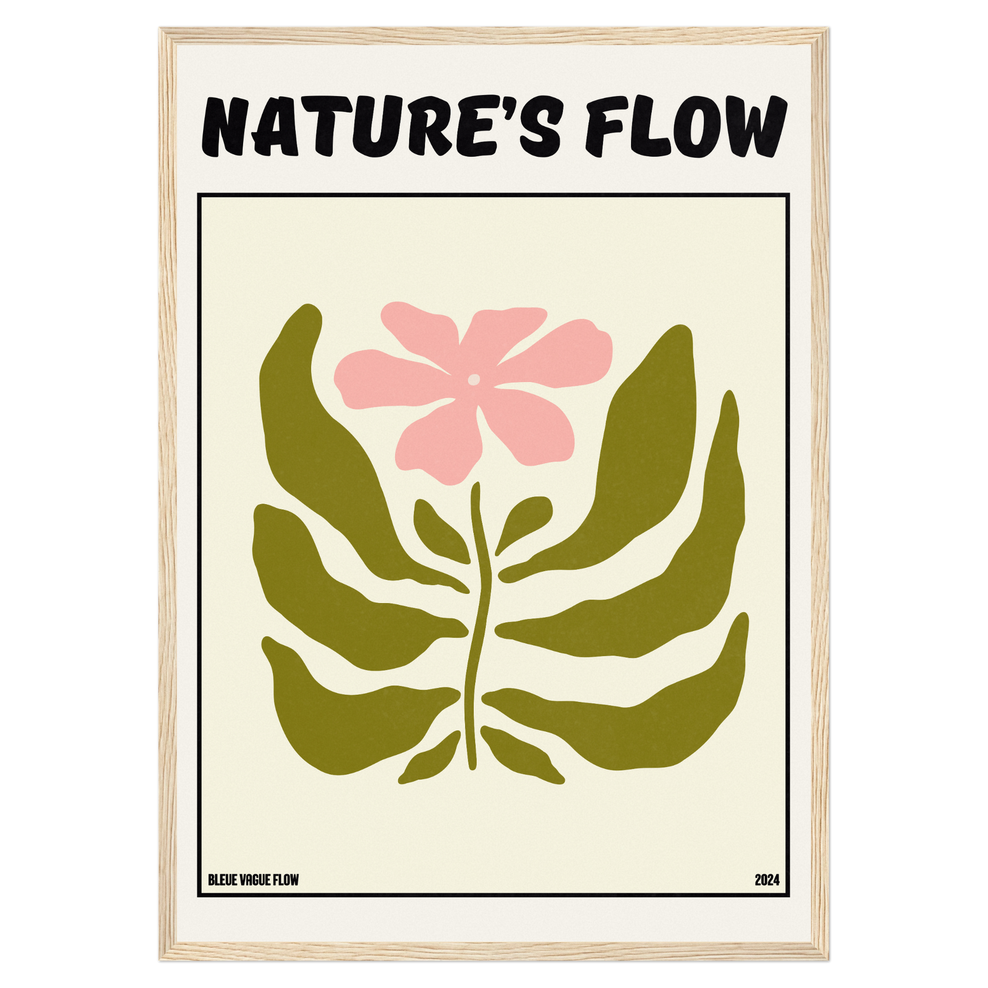 Poster Flower's Flow - Rosée Bleue Vague Flow
