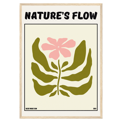 Poster Flower's Flow - Rosée Bleue Vague Flow