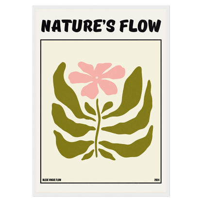 Poster Flower's Flow - Rosée Bleue Vague Flow