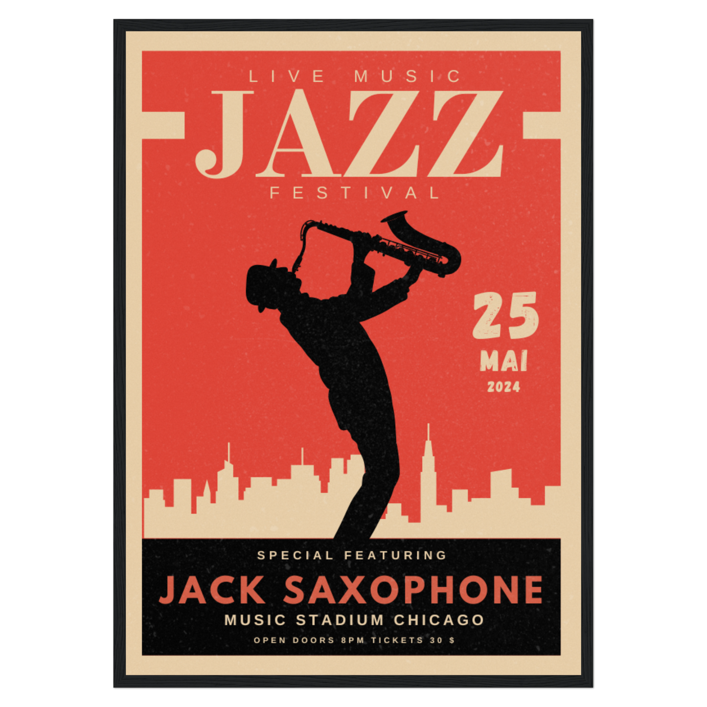Festival Musique Jazz - Saxophone Bleue Vague Flow
