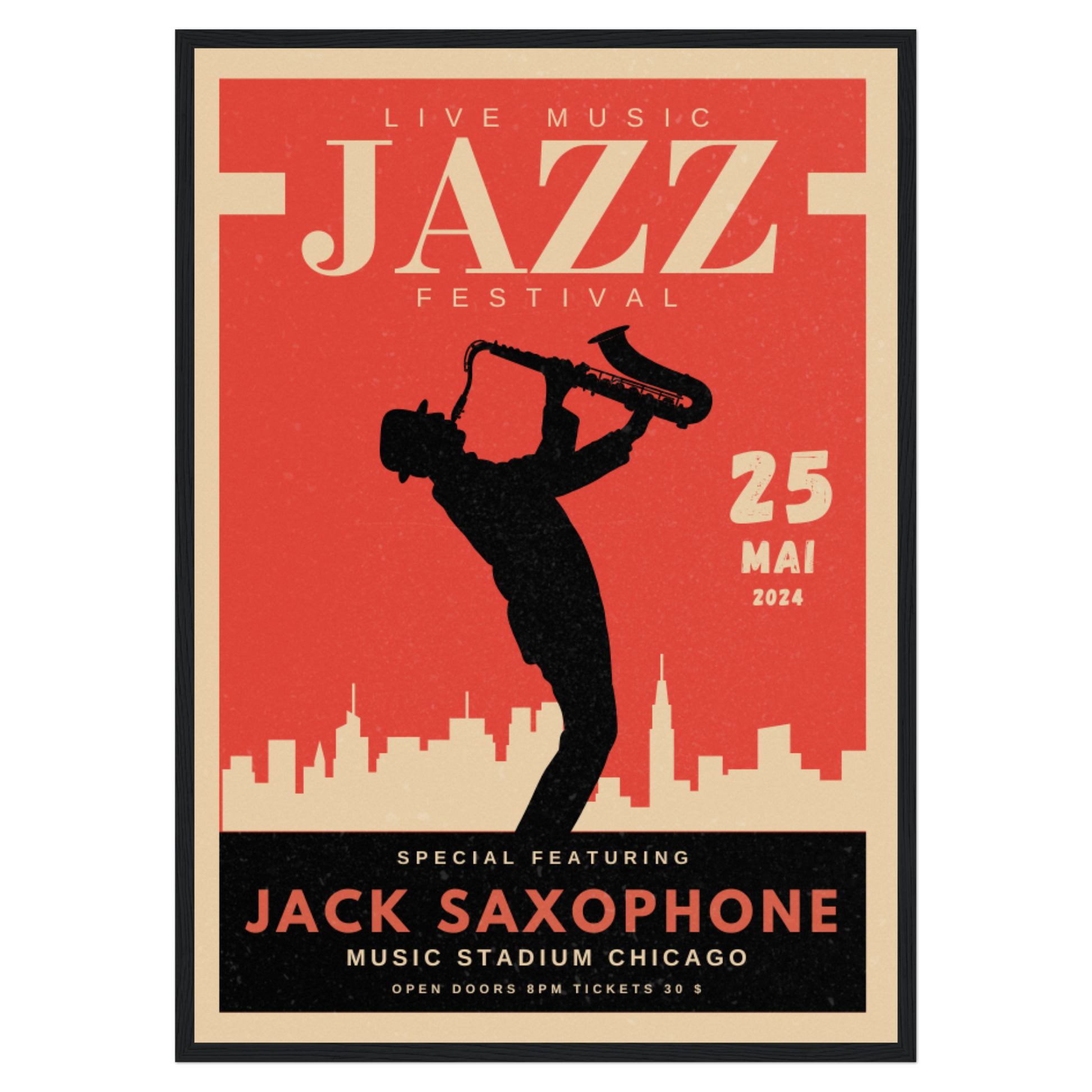 Festival Musique Jazz - Saxophone Bleue Vague Flow