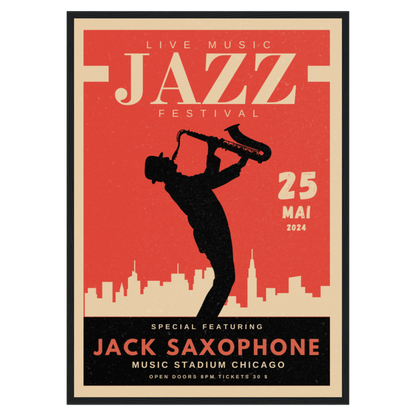 Festival Musique Jazz - Saxophone Bleue Vague Flow