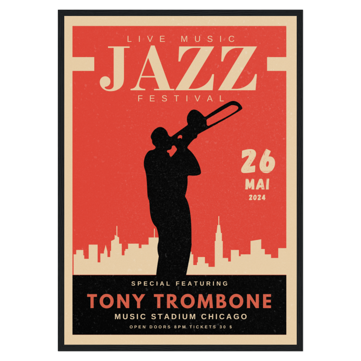 Festival Musique Jazz - Trombone Bleue Vague Flow