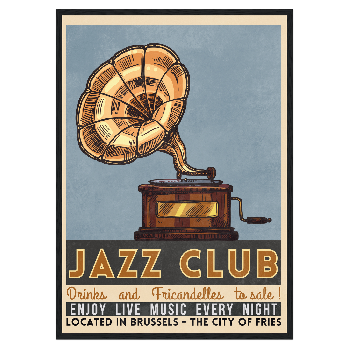 Jazz Club - Platine Vinyle Bleue Vague Flow