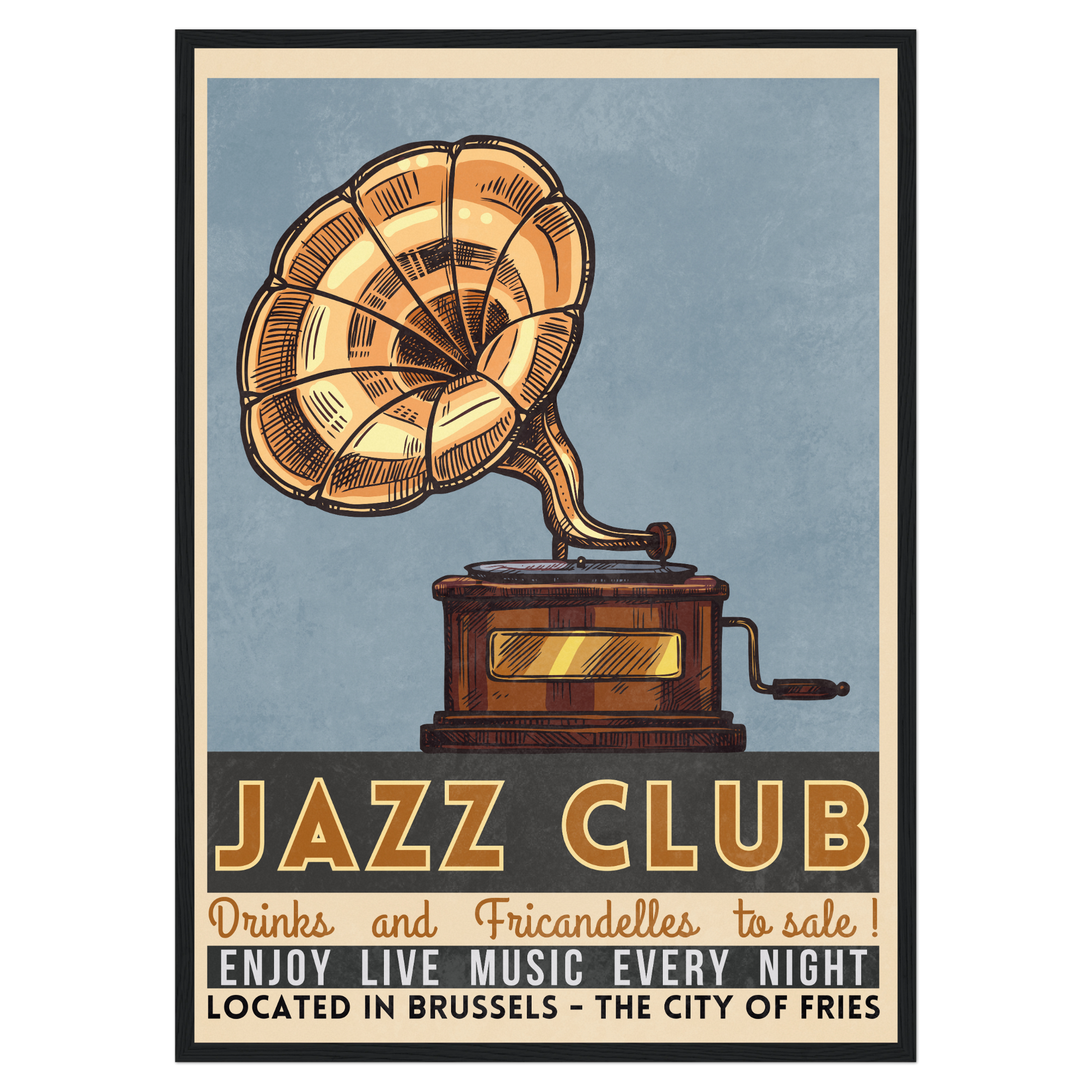 Jazz Club - Platine Vinyle Bleue Vague Flow