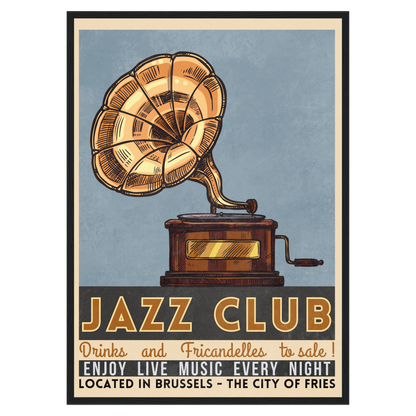 Jazz Club - Platine Vinyle Bleue Vague Flow