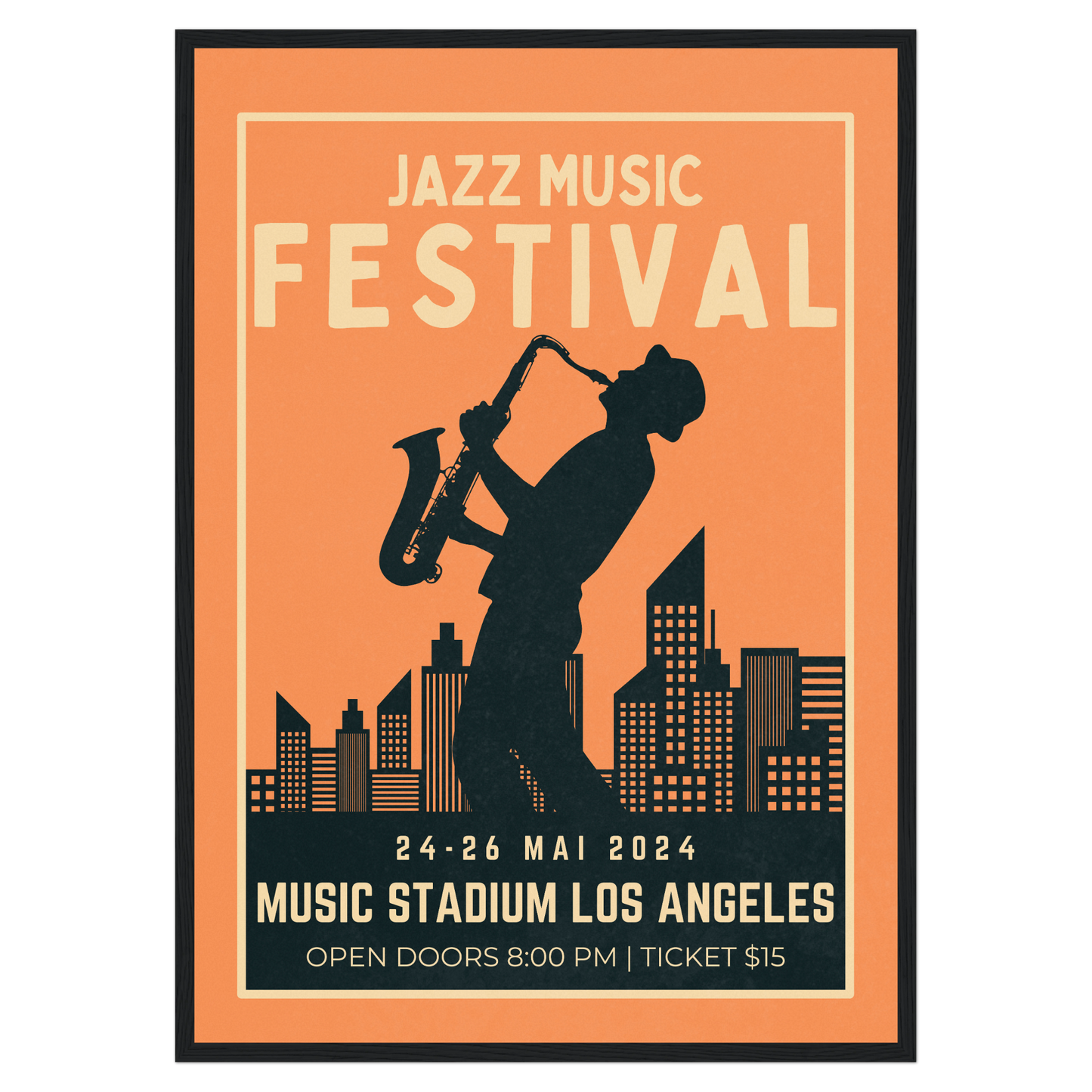 Festival Jazz - Saxophone Bleue Vague Flow